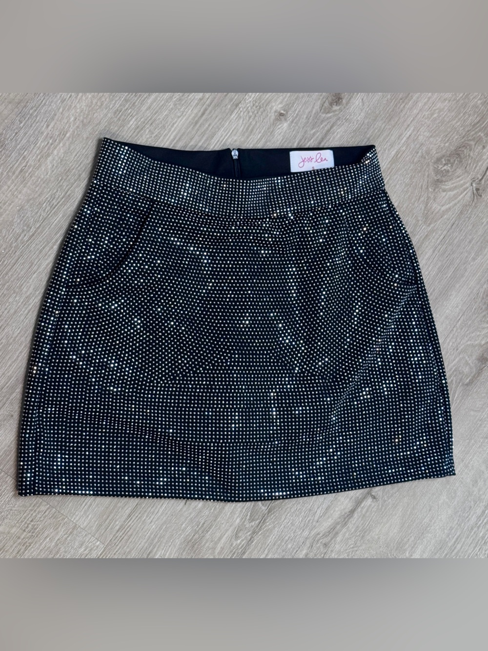 Unbranded Black Sparkle Mini Skirt